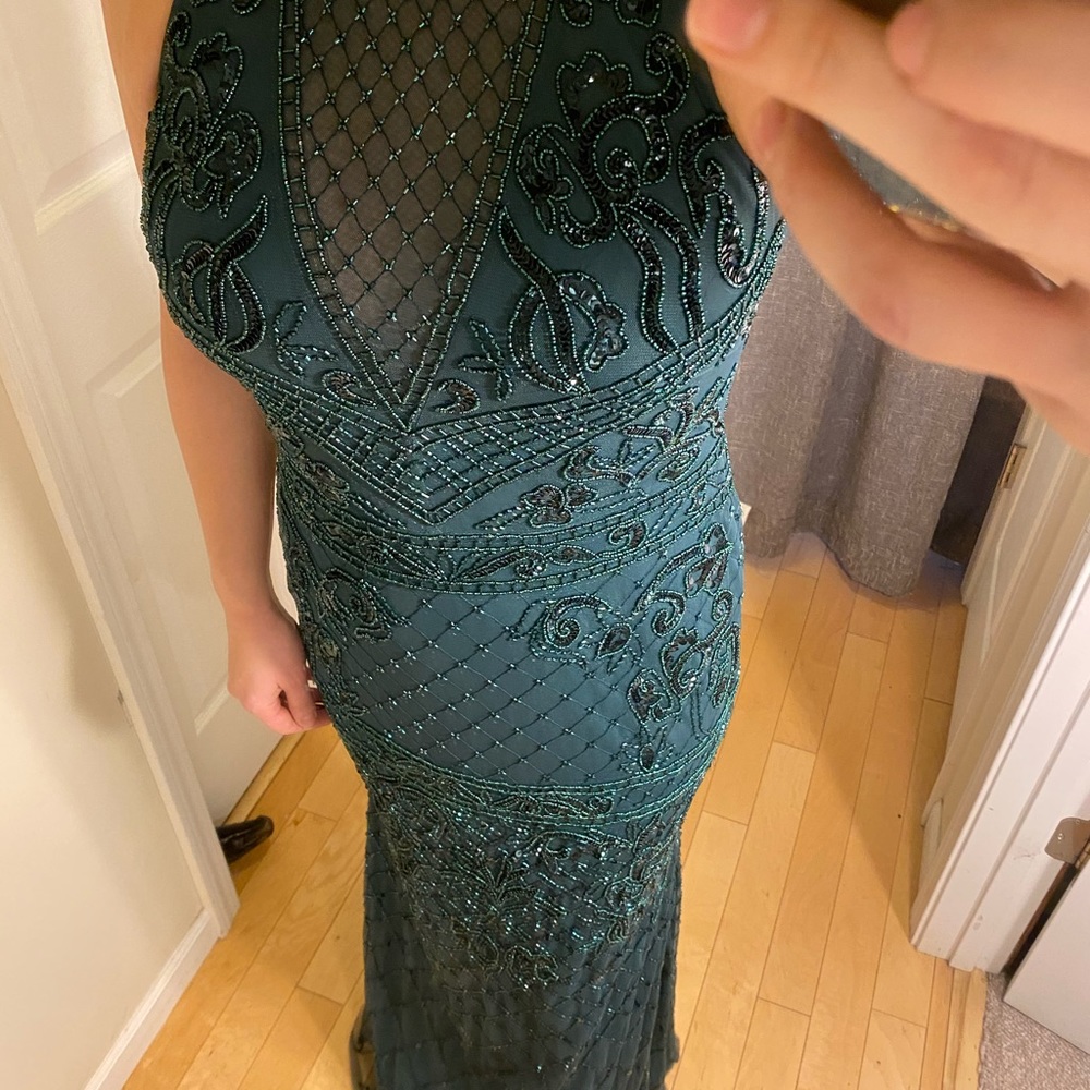 Emerald green gown